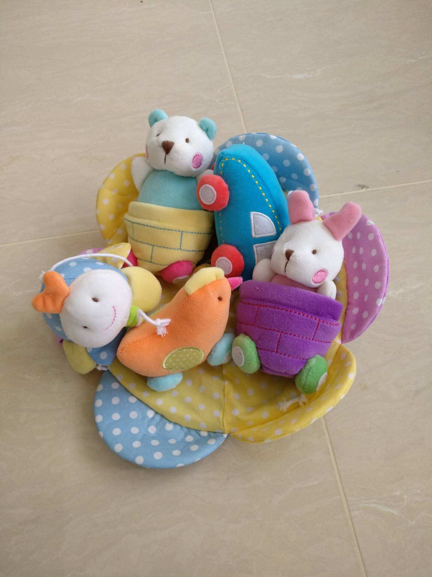 soelectric musical mobile soft fabric hanging mobile revolving baby plush toy stuffed toy