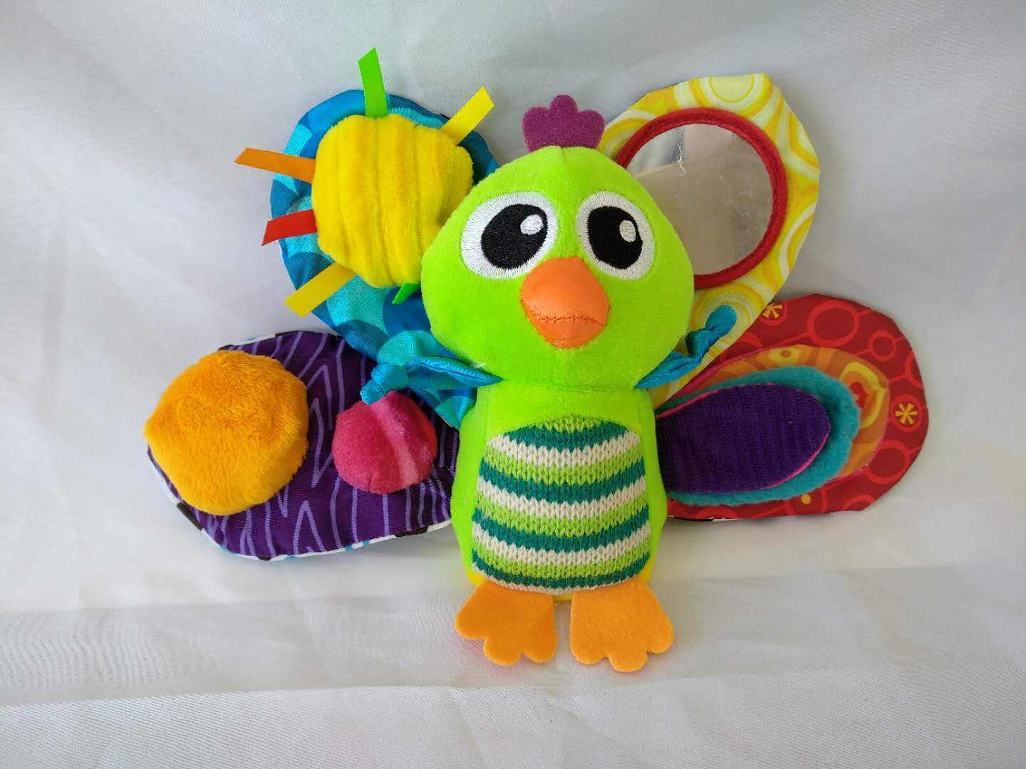 hanging toy baby stroller or bed toy ring inside plush educational toy