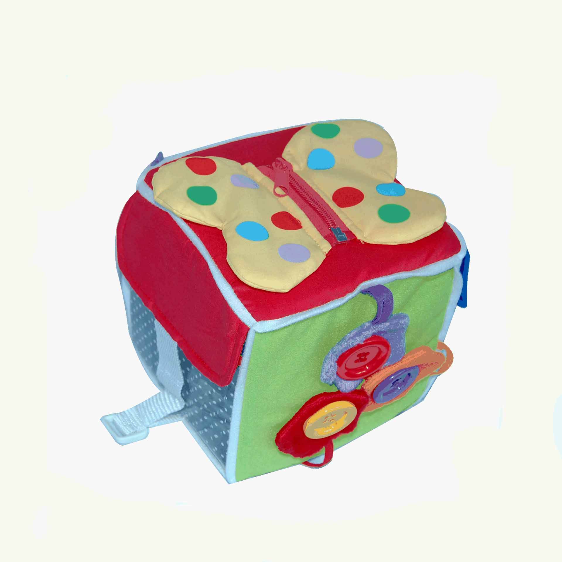 educ smart toy Activity EaIntellegient Toys Cubicrly Educational Toys with Zipper, Button, Bucket, Laces, Snaps for Toddlers