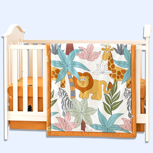 Hot Selling Baby Crib Bedding Set 3pc Including Comforter, Crib Sheet, Crib Skirt