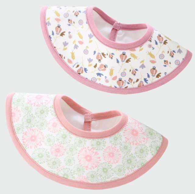 BusyBaby Korean Style Circle Cotton Lovely 360 Printed Baby Bib Saliva Towel Baby Bib
