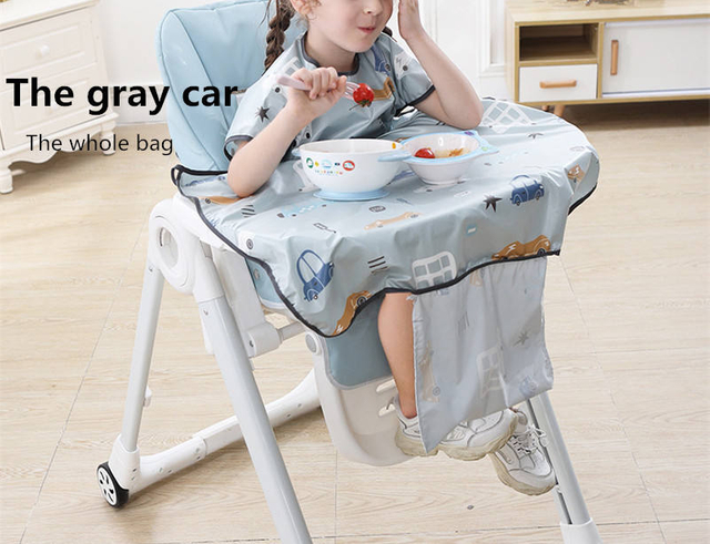Eating sleeveless bib tray baby anti-dirty all-in-one table cushion dining chair baby and child overalls spring and summer style
