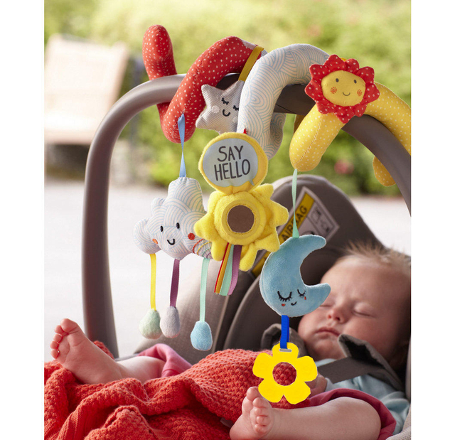 Star Moon Bed Winding Cart Pendant Cloud Sun Crib Hanging Baby Toy Crib Hanging Car Hanging Rattle Toy