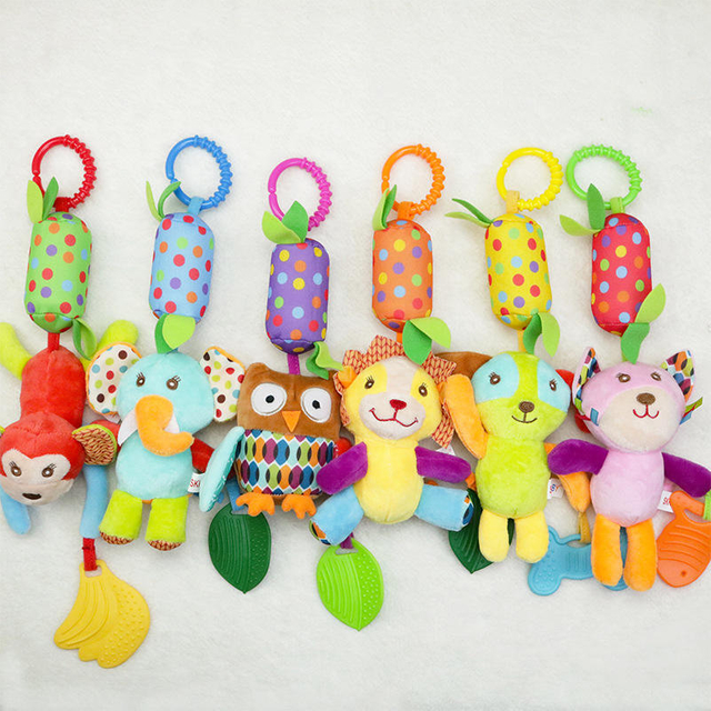 Factory Direct Supply Skkbaby Baby Trolley-Hanging Toys 0-1 Years Old Bell Teether Animal Wind Chime Crib Hanging