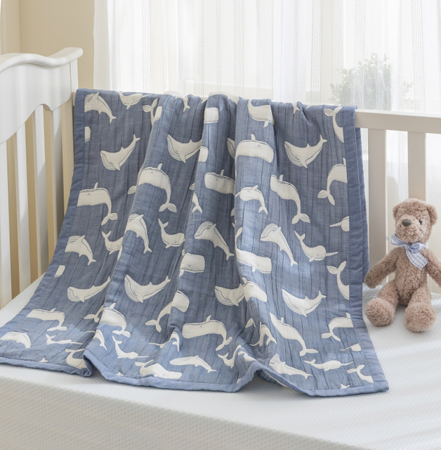 Air Layer Jacquard Cover Blanket Baby Bed Quilt A B Version