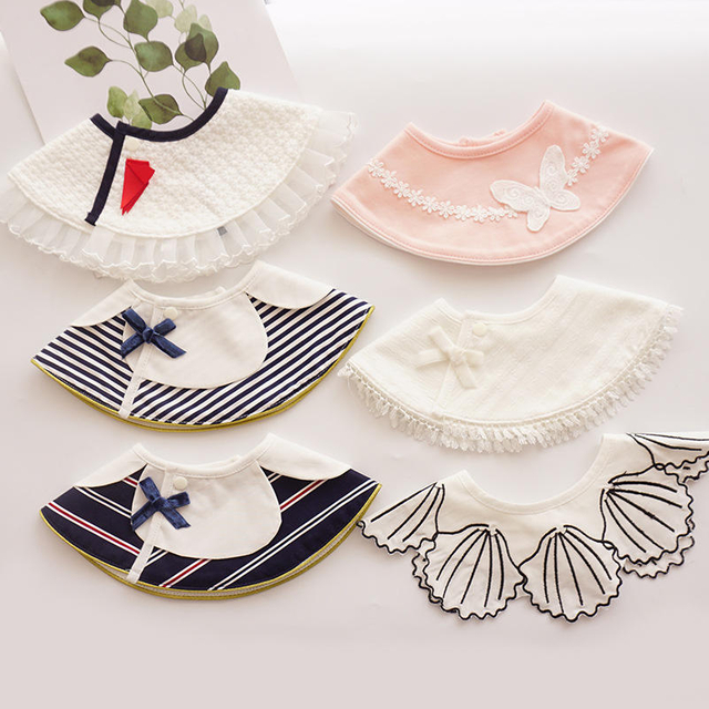 Korean Style 360 Baby Bib Decoration Hundred Days Baby Saliva Towel Detachable Collar Bib Year Old Bib