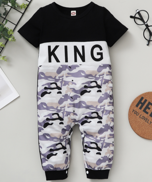Baby Bodysuit Fashion Camouflage Printed Body Suits Jumpsuit Short Sleeve Newborn Infant Jumpsuit Cartoon Kids Baby Boy Clothes