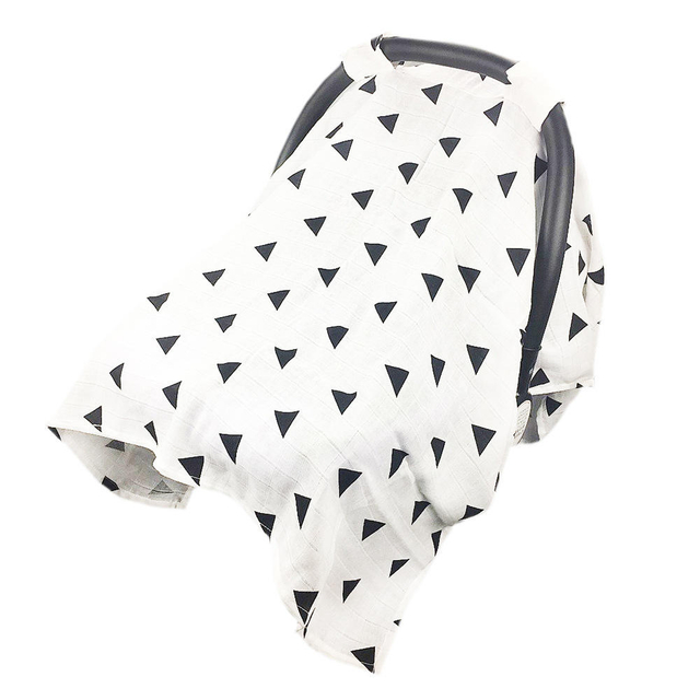 European And American Baby Muslin Cotton Seat Sunshade Towel Stroller Sunshade Towel Cradle Cover