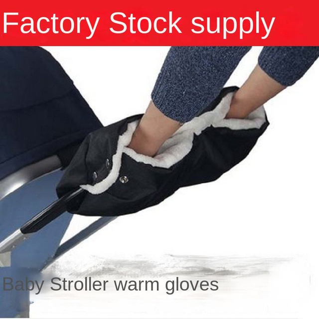Factory Wholesale Baby Stroller Accessories Warm Windproof Plush Stroller Anti-Freezing Hand Guard Cover Fleece Padded