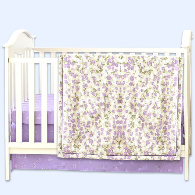 New Cartoon Design Nursery School 100% Cotton Cute Bedding Set 3 Piece Baby Bedding Set