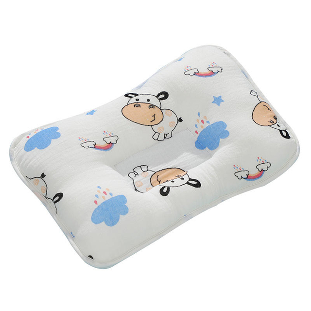 Baby Pillow Newborn Baby Pillow Baby Pillow Anti-Deviation Head Four Seasons Universal Printing Gauze Summer Factory Wholesale