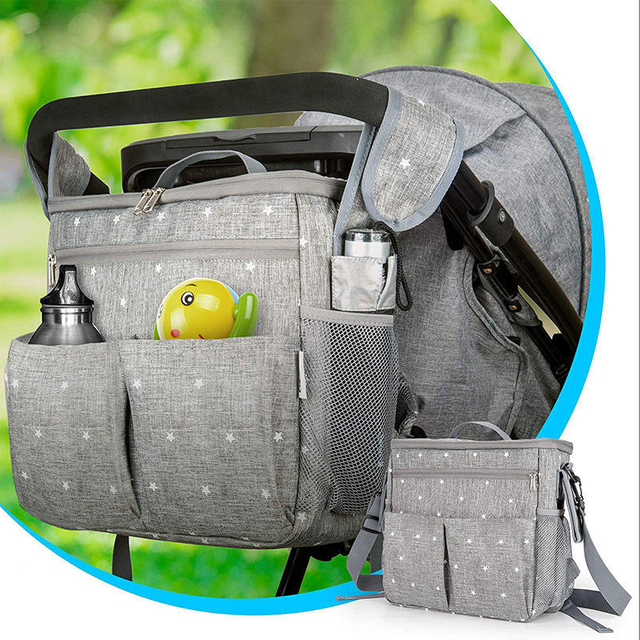 New Creative Multifunctional Stroller Mummy Bag Storage Bag Pannier Foreign Trade Large Capacity Mom Backpack Storage Bag