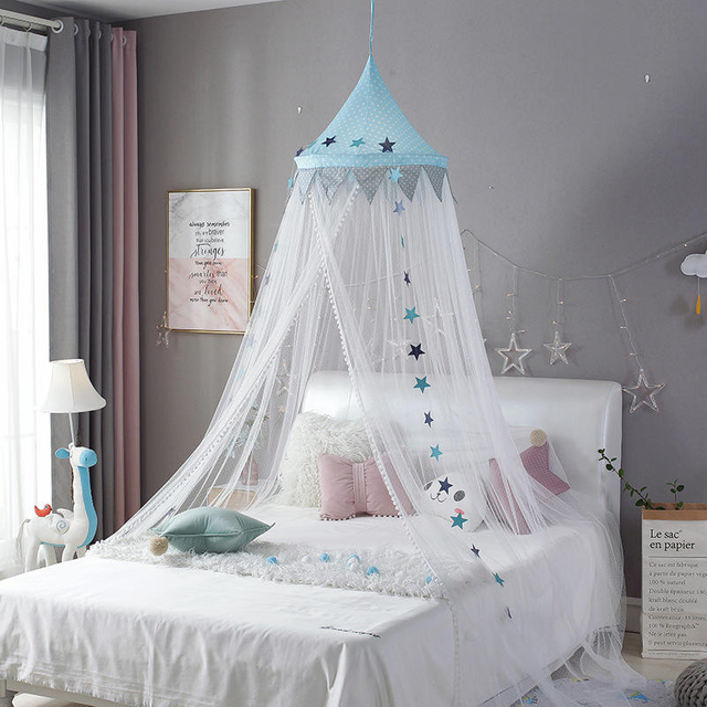 Hot Selling Children's Bed Curtain Hanging Dome Mosquito Nets Lightweight Breathable Tent Fresh Princess Factory Direct Supply