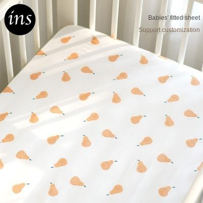 Baby Crib Cartoon Pure Cotton Gauze Bedspread Baby Bed Fitted Sheet