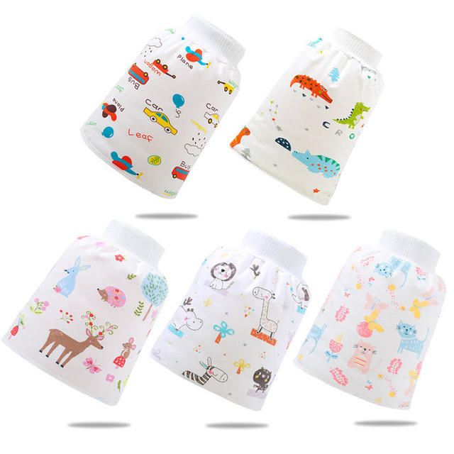 Baby Waterproof Skirt Training Pants Baby Cloth Diaper Pocket Leak-Proof Pure Cotton Washable Waterproof Wetting Proof