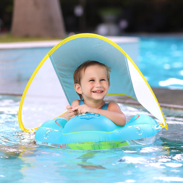 Busybaby Children's Swimming Ring with Sunshade Canopy