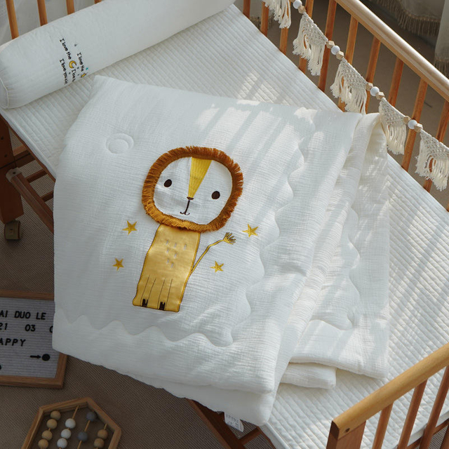 Baby Four Seasons by Pure Cotton Crepe Summer Cool by Embroidery Craft Newborn Blanket