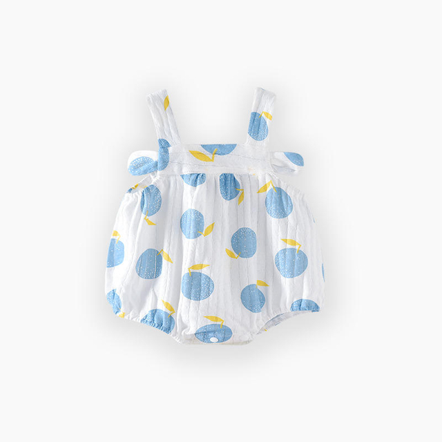 Wholesale Cotton Summer Rompers for Babies Toddler Girl Outfits Kids Sleeveless Jumpsuit Condole Belt Baby Bodysuit