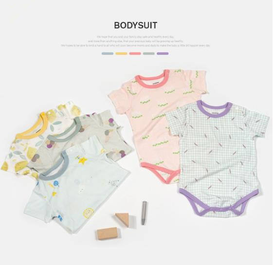 Infant Romper Summer New Unisex Baby Short Sleeve Bamboo Fiber Jumpsuit Triangle Suit