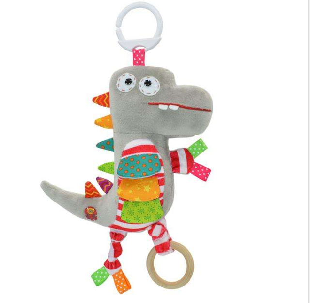 New Baby Toy Animal Bell Drawing Cartoon Vibration Music Pushing Lathe Pendant Toy Baby Doll