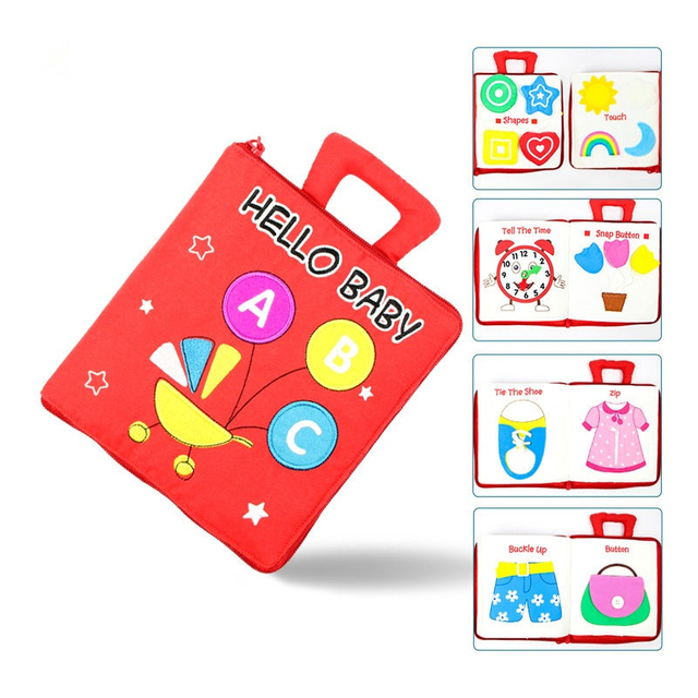 New Cloth Book Baby Early Education Perception Book Kindergarten Enlightenment Tear-Proof Toy Cloth