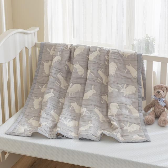 Air Layer Jacquard Cover Blanket Baby Bed Quilt A B Version 