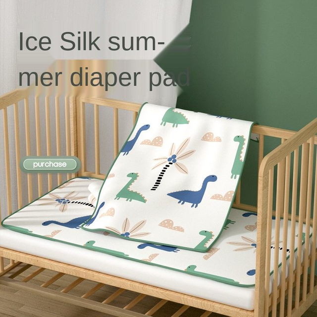 Baby Ice Silk Insulation Urine Pad Summer Summer Summer Mat Non-Slip Urine Pad Waterproof Breathable Machine Washable Baby