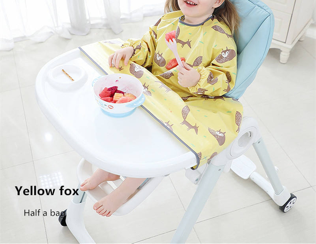 Eating Equipment Baby Anti-dirty Water All-in-one Bib Cushion Dining Chair Table Baby Long Sleeve Overalls Self-feeding
