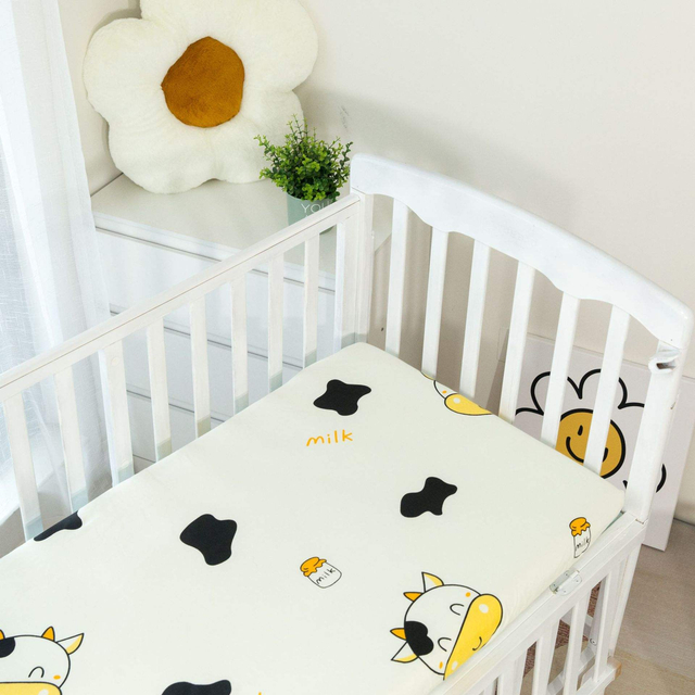 Cotton Crib Fitted Sheet Baby And Infant Cotton Children's Bedspread Infant Stitching Mattress Cover