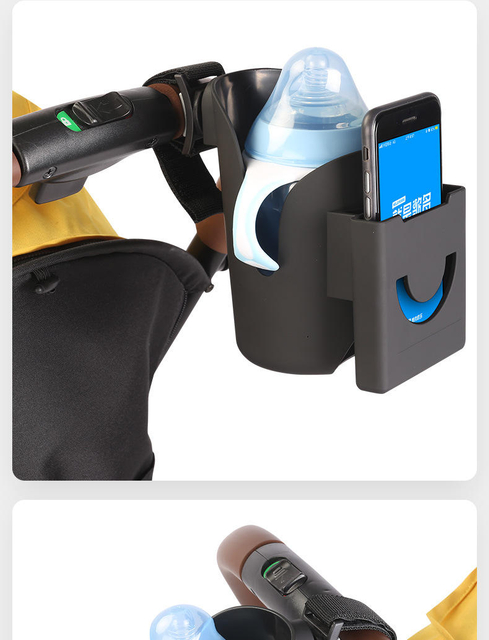 Baby Cup Holder Stroller Accessories Universal with Mobile Phone Case Milk Bottle Water Cup Holder Baby Carriage Accessories