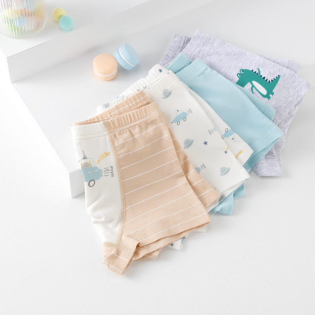 Boys' Underwear Pure Cotton Baby Boxers Antibacterial Children's Boxers Toddler Children Teens Cartoon Boys' Underwear