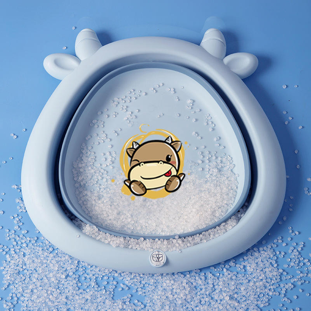 Calf Folding Washbasin Newborn Baby Children's Products Wash Butt Cartoon Household Baby Basin