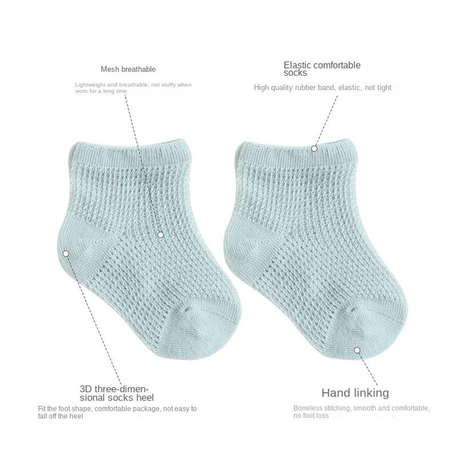 Children's Socks Summer Ultra-Thin Baby Socks Mesh Combed Cotton Boys And Girls Boneless Babies' Socks
