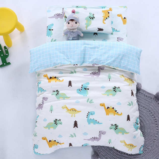 Embroidered Three-Piece Set AB Version Cotton Kindergarten Six-Piece Children Quilt Core Set Bedding Factory Direct Sales