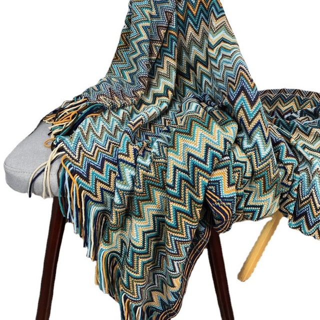 Bohemian Style Sofa Summer Knitted Blanket Office Nap Air Conditioning Blanket