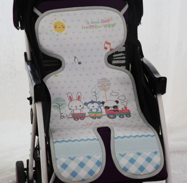 Baby Cartoon Stroller Ice Seat Mat Breathable Cushion Stroller Summer Cool Car Seat Mat