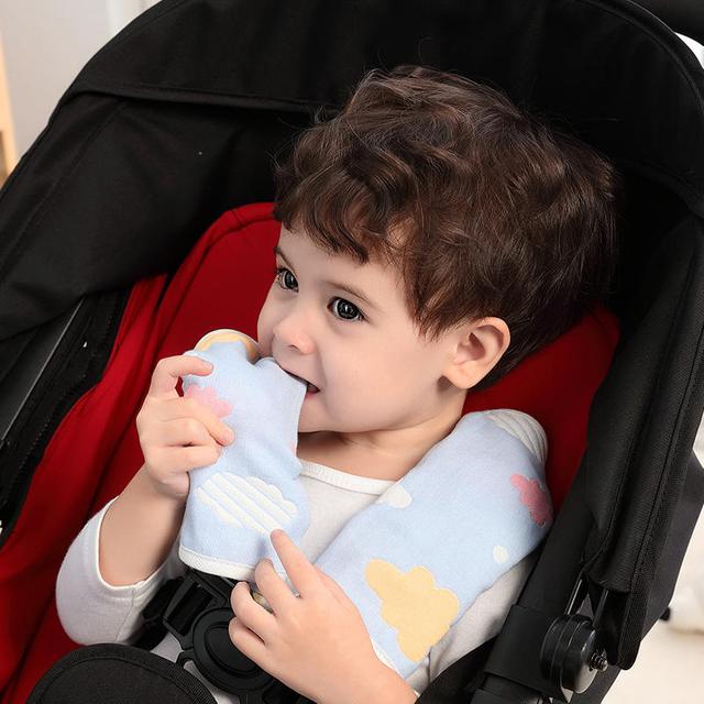 Stroller Accessories Handle Protective Cover Children's Protective Grating Baby Stroller Saliva Towel Cotton