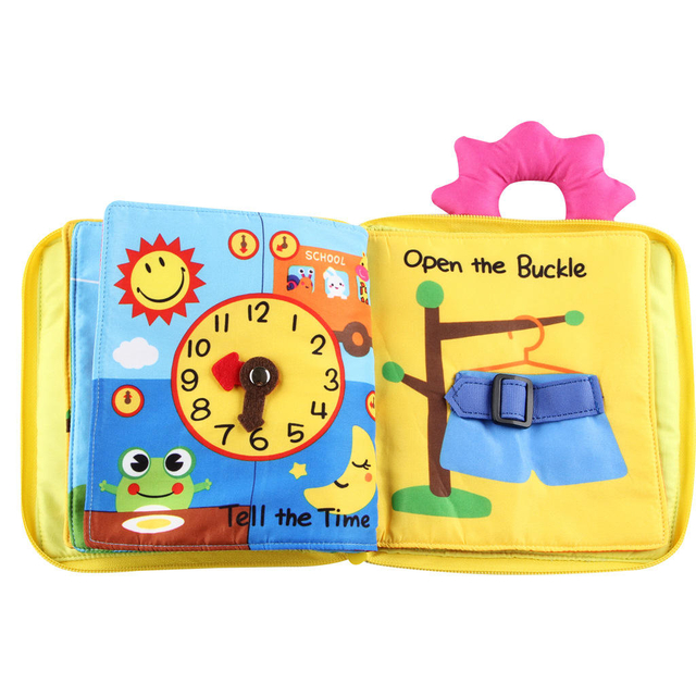 New Cartoon Babies' Cloth Book 0-3 Years Old Touch with Ringing Paper Early Education Book Baby Cloth Book