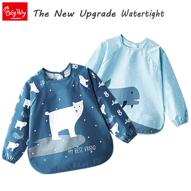 Busybaby Waterproof Jacket Cartoon Pattern Baby Back To Dress Baby Reverse Dressing