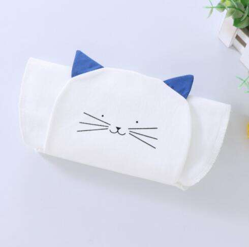 Busybaby Cute Cotton Solid Cartoon Printed Breathable Comfortable Back Baby Sweat Absorbent Towel