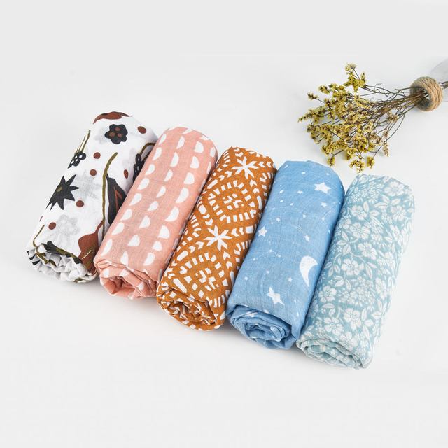 Busy Baby Newborn Baby Swaddling Quilt Muslin Pure Cotton Gauze Bath Towel Swaddling Wrapping Towel Baby Blanket