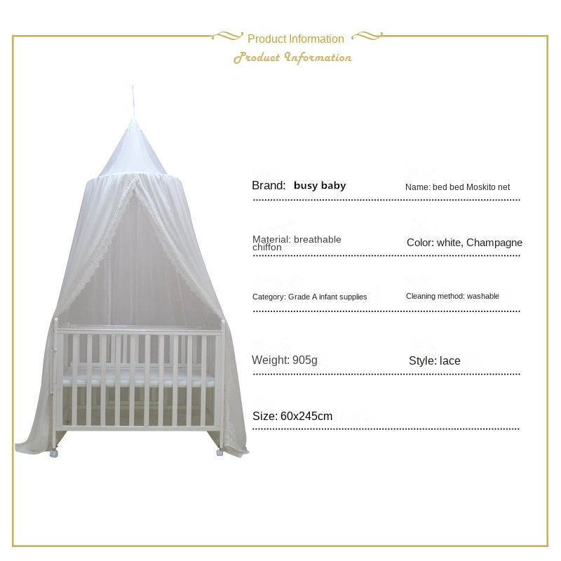 INS New Children's Room Summer Chiffon Lace Bed Curtain Dome Bed Curtain Tent Mosquito Net