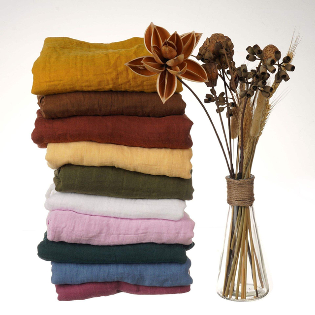 Newborn Swaddling Blanket Baby Baby's Blanket Muslin Cotton Gauze Solid Color Swaddling Bath Towel Covering Blanket