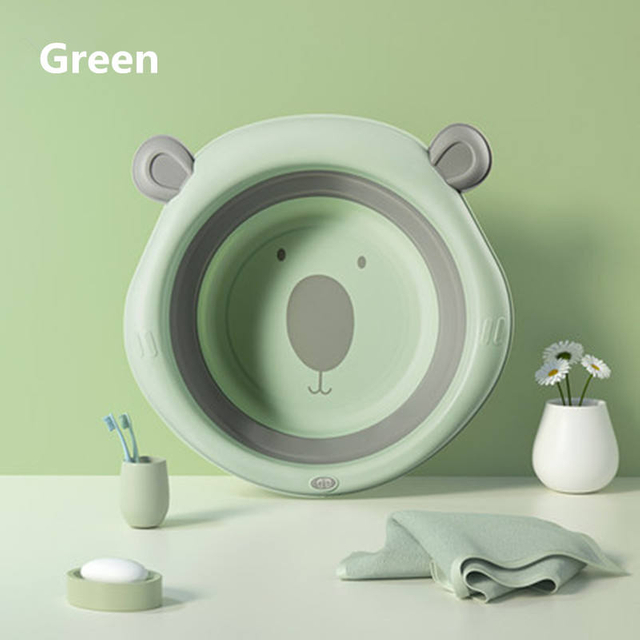 Baby Wash Hands Wash Feet Wash Bottoms Domestic Portable Folding Baby Basin Family Cartoon Basin