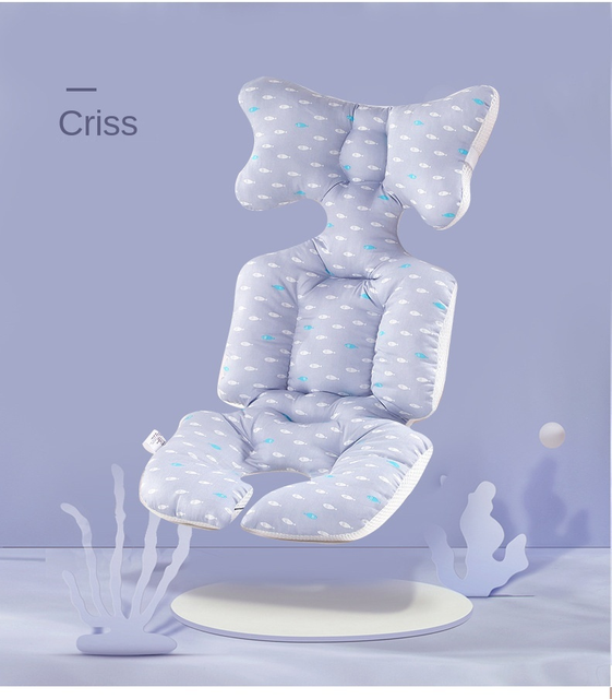 Baby Stroller Accessories Cartoon Dinosaur Fish Animals Printed Cotton Soft Comfortable Stroller Seat Cushion Mat for Infant