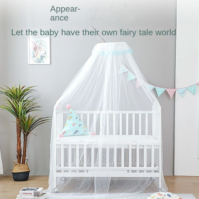 Baby Crib Mosquito Net Children Baby Full Cover Adjustable Clip with Bracket Foldable Mosquito Net Yarn Cover