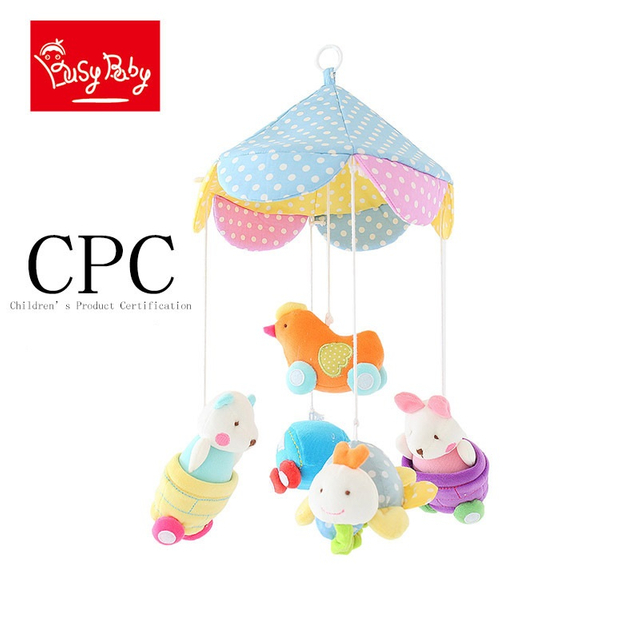 Soelectric Musical Mobile Soft Fabric Hanging Mobile Revolving Baby Plush Toy Stuffed Toy 