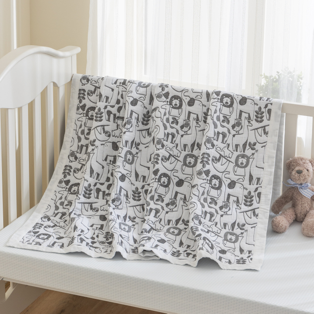 Air Layer Jacquard Cover Blanket Baby Bed Quilt A B Version  