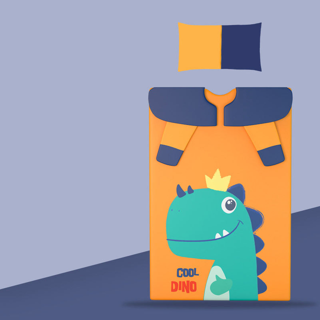 Busybaby Autumn And Winter Cartoon Pure Cotton Cartoon Sleeping Bag Anti-kick by The Artifact Can Be Removed And Washed