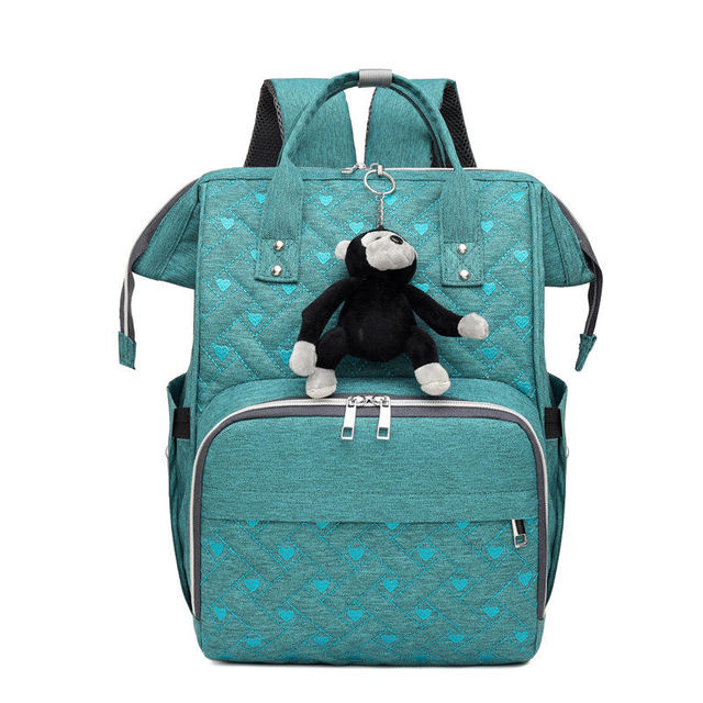 Diaper Bag Backpack Insulated Pocket Portable Baby Diaper Baganti-theft Waterproof Pocket Baby Carriage Strap with USB Charging